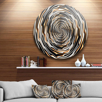 Fractal Rotating Abstract Design - Abstract Metal Circle Wall Art